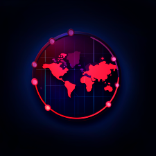 Icon representing cybersecurity for logistics, supply chain, and transportation systems
